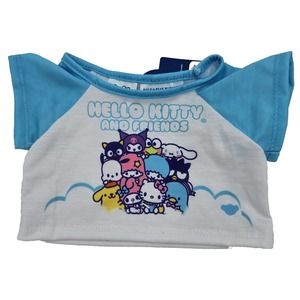 NEW Build A Bear Hello Kitty Tee Shirt 2023 Sanrio BAB White Shirt NEW w/ Tags